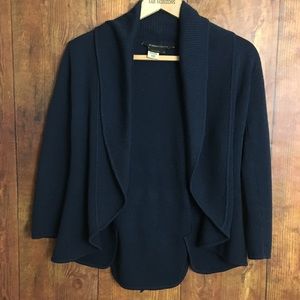 BCBGMaxAzria Navy Tie Back Cardigan Sweater